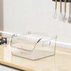 Kitchen Seasoning Organizer with Dividers Clear Plastic Storage Box for Spice Packets Sauces Stackable Dustproof Storage Box for Pantry Cabinet