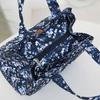 Marken-Handtasche mit Blumenmuster und Reißverschluss, halb geschlossen, für die Arbeit, Lunchbox-Tasche mit Aluminiumfolien-Isolierung innen
