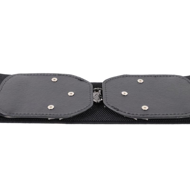 PU Leder Taillenband Elastischer Taillenformer für Damen Mädchen Stilvoller Breiter Gürtel Taillenornament für Modische Dame
