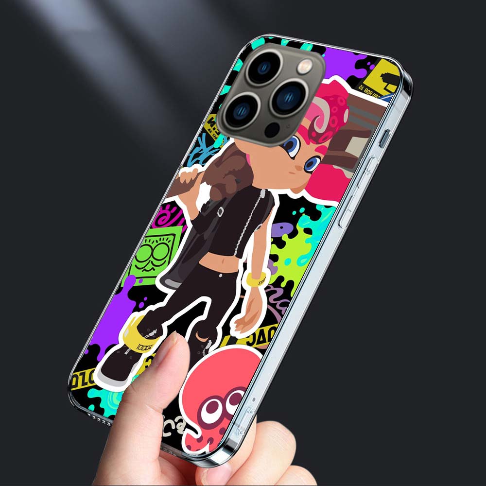 Game S-Splatoons Phone Case For Iphone 16E 15 Pro 14 Plus 17E 16 17 Pro Max Air 11 12 13 Mini Shockproof Capa Cute Cover TPU
