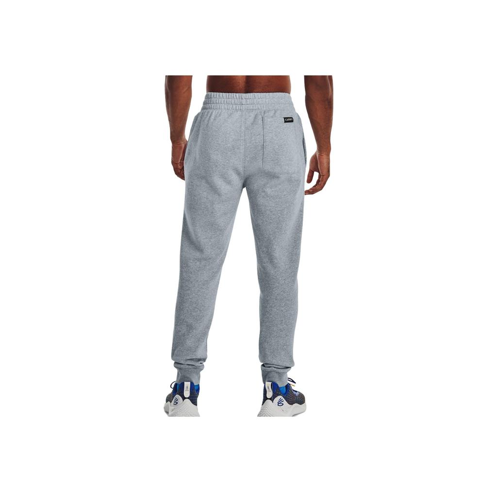 Under Armour Solid Fleece Jogger Knit Pants Men Bottoms Grey Blue 1374299-465