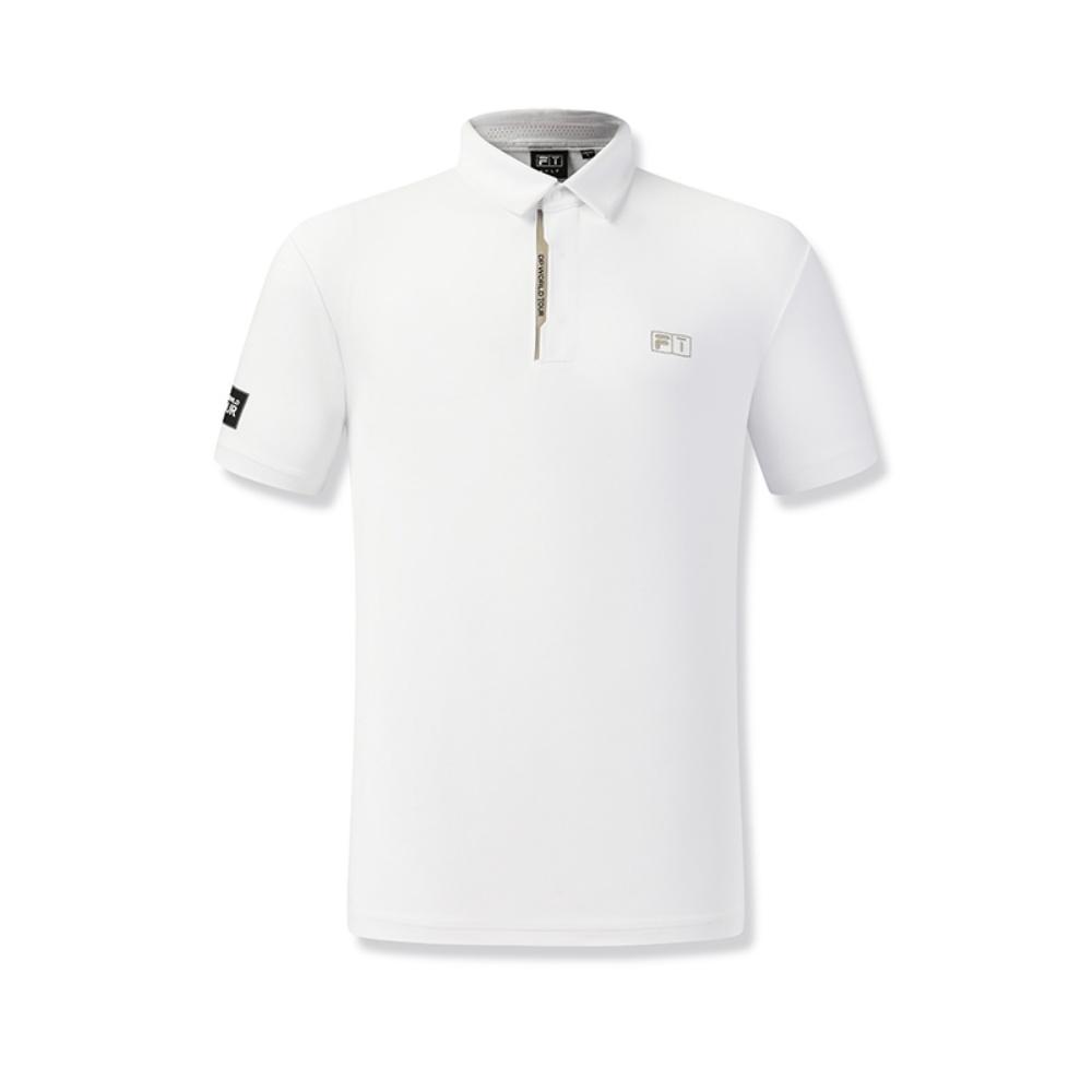 FILA Golf Series Fashion Simple Basic Classic Sports Casual Versatile Comfortable Slim Fit Knitted Short Sleeve Polo Shirt Men tops A11M615103FWT