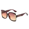Fashion Modern Large Frame Sunglasses Concave Contrasting Color Colorful Sunglasses Women Ins Street Shot Glasses