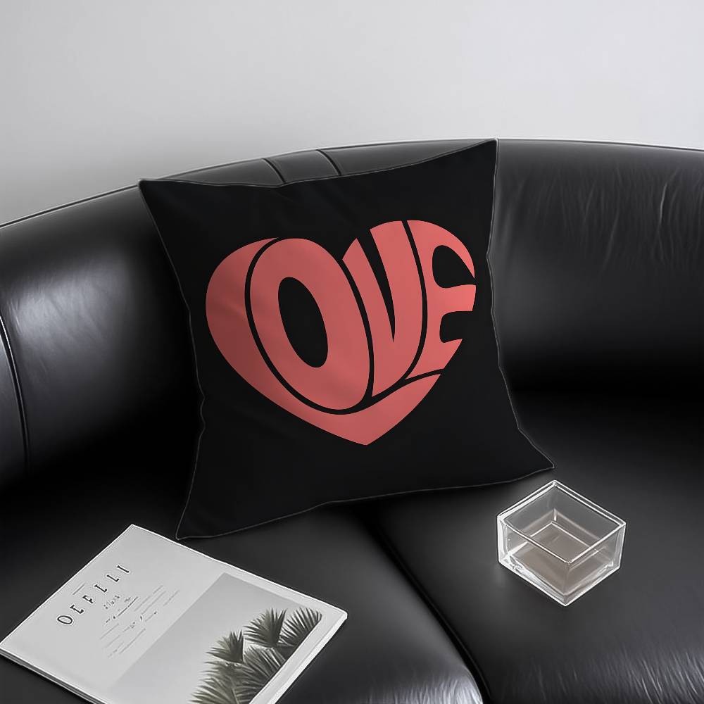 Наволочка в форме сердца Защита от пылевых клещей Невидимая молния Диван-кровать 12x12Inch