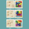 1 Set Jigsaw Board Toys Filled with 3D Colorful Building Blocks Intellectual Game Thinking Exercise Assembly Toy Wooden Puzzle Board