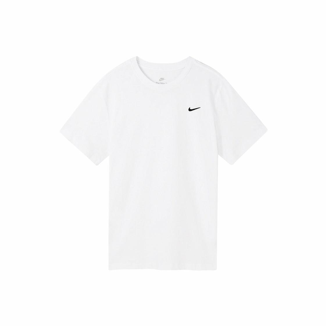 

Nike Men s White Solid Color Embroidered Logo Basic Short-Sleeve T-Shirt XXXL