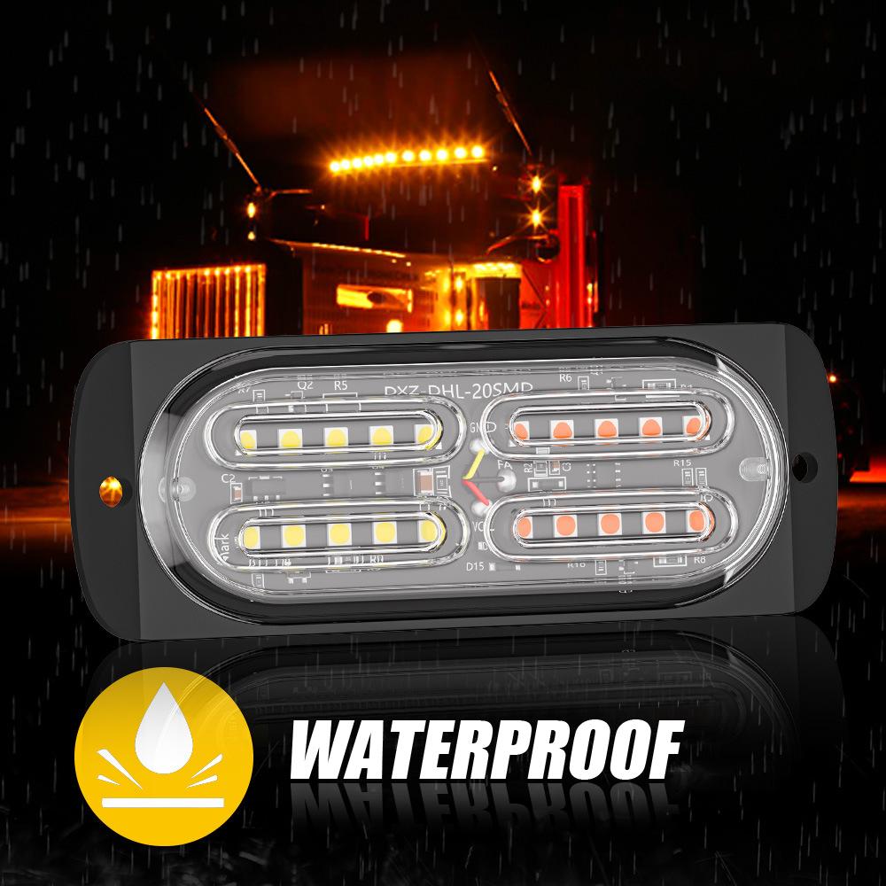 1Pc Car Strobe Lights 20 SMD Flashing Warning Light LED LAMP Car LED Lamp Emergency Waterproof Light Universal Car Accessories