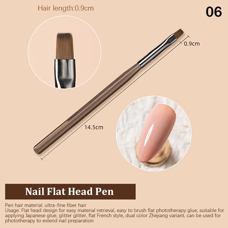 Nail Design Art Pen Brush Painting Brush Uv Gel Extension Drawing Carving Pen Diy Manicure Tool Nail Brush