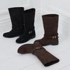Mysterious [first Price 199x000 Won] Buckle Point Suede Long Boots Bubt250103