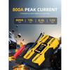4-in-1 Car Jump Starter Power Bank with Air Compressor, 12V Portable Battery Booster for Auto Motorcycle LED Light & USB