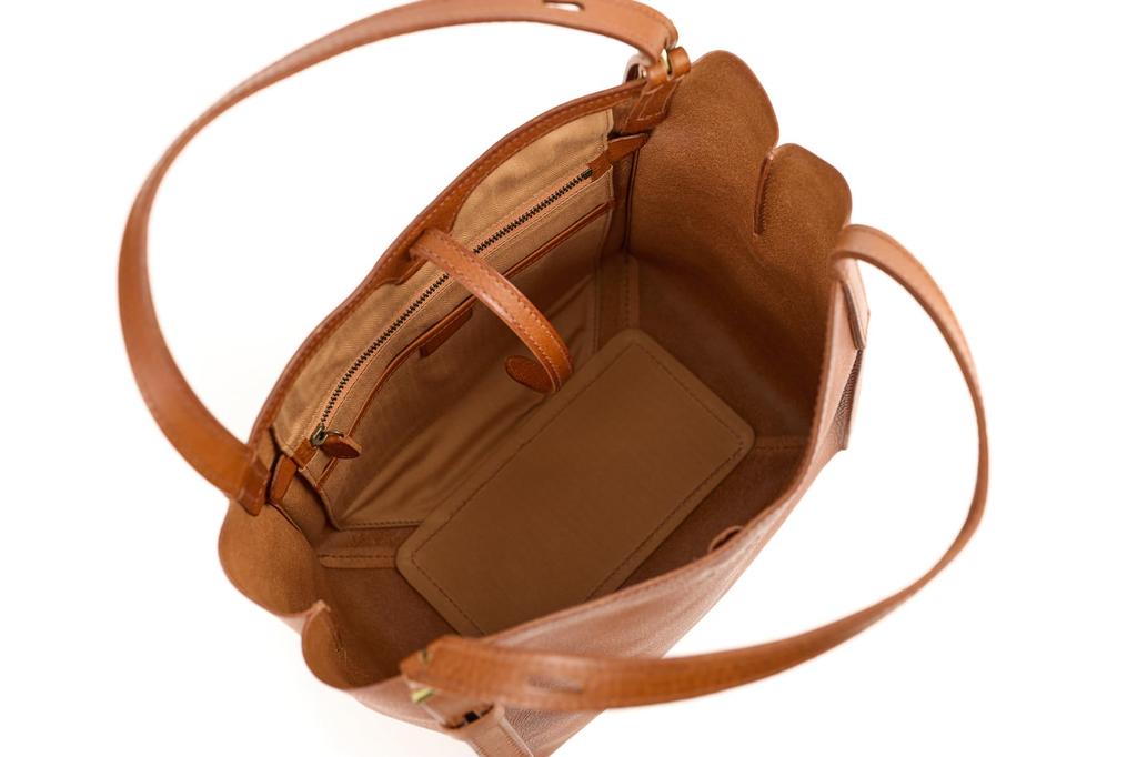 Genten Genuine Leather Tote Women's Bag, Brown, GE-44731-50