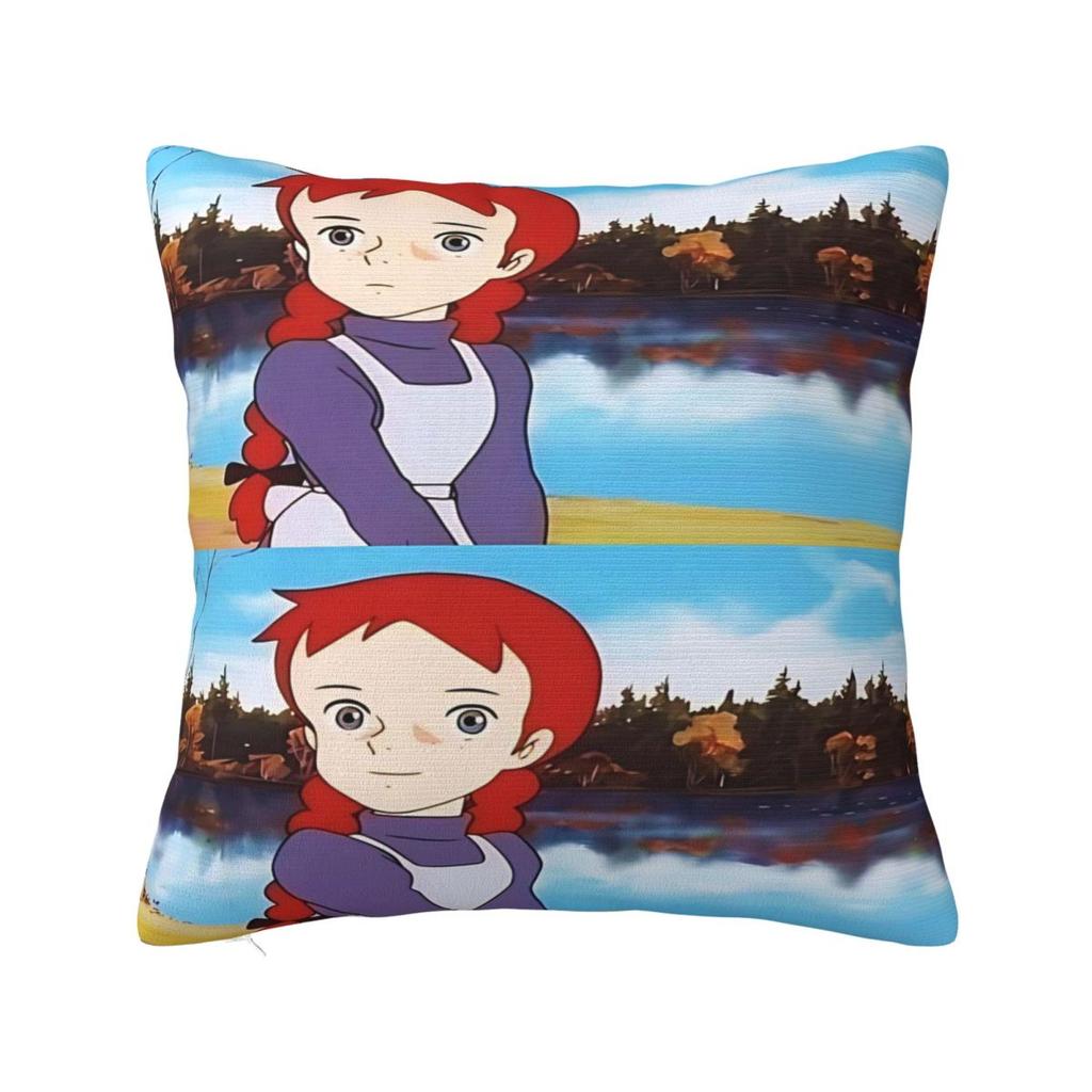 Cartoon Manga A-Anne Of Green Gables Pillow Cover Polyester Pillow Case Cushion Cover Vintage Pillowcases For Living Room Chair