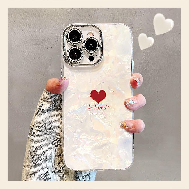 

Elegant Heart Knot Bracelet for iPhone 16/15/14 Light Luxury Phone Cases iPhone 17 Pro