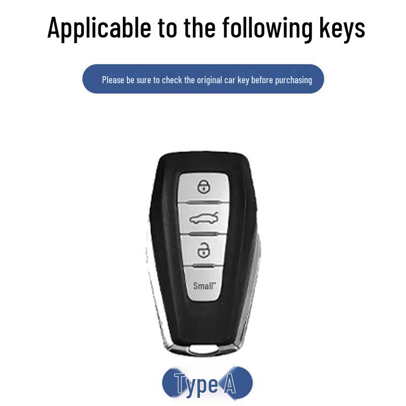 Premium Metall Schutzhülle für Lynk & Co 01 PHEV Schlüssel, Anti-Fall Schale mit Schnallenverschluss für Männer und Frauen