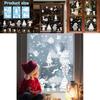 Christmas Static Cling Window Decals With White Christmas Tree For Holiday Decor