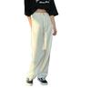 Women's Summer High-Waist Wide Leg White Jeans - Korean Style Loose Fit, Floor Length