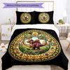 Dinosaur Glass Art Pattern Bedding,Quilt Set Quilt Cover Pillowcase Home Birthday Gift (1*duvet Cover+2*pillowcase,without Core)