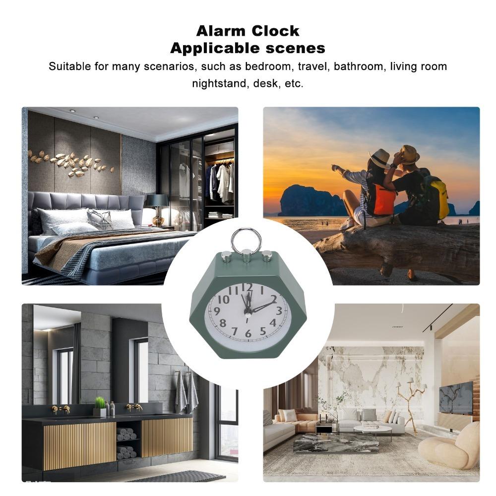 Battery Powered Portable Alarm Clock Clear Display Digital Alarm Clock  Home Decoration