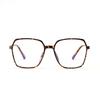 Brille Tr75205 Halbmetallisch Quadratisch Großrahmen Myopie-Fassung Flache Gläser
