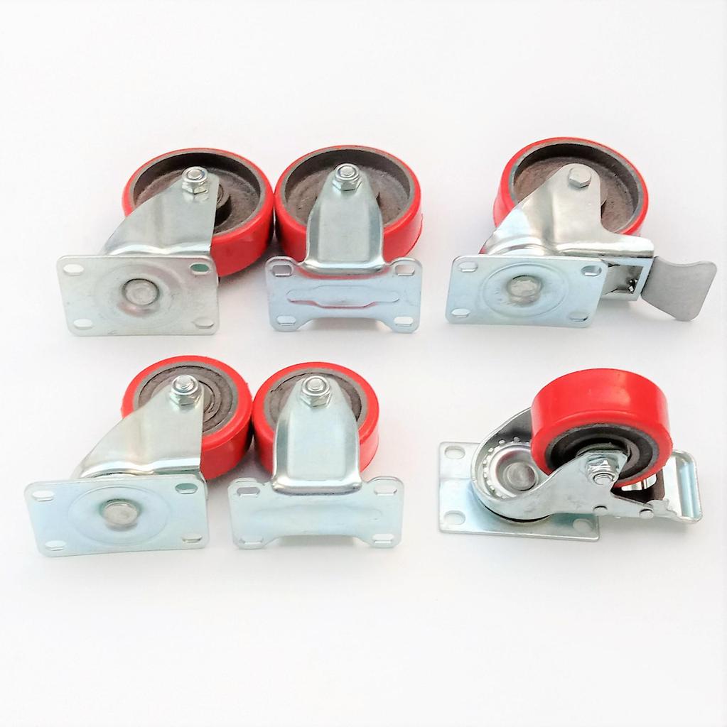 Heavy Duty Iron Core Swivel & Directional PU Trolley Wheel Caster