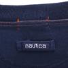 Nautica 90er Jahre Old Border Muster Langarm Mock Neck Sweatshirt XL Herren Gebraucht