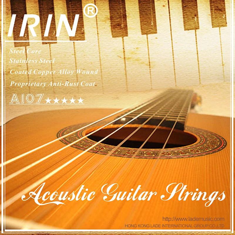 IRIN Acoustic Guitar Strings Stainless Steel Wire Rustproof Guitarra Strings Acoustic Guitar Portable Accessories