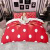 Homewish Girls Bow Knot Duvet Cover Set Kawaii Polka Dots Comforter Cover Set Princess Bowtie Ribbon Bed Set