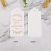 100pcs Gold Foil Thank You Tag Packing Decoration Boxes Card Wrapping Hang Label  Diy Wedding Party Handmade Gift Tags 4.5x9.5cm