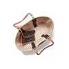 Michael Kors MK Eva Floral Logo Stripe Letter Color Block Open Tote Bag Women Tote Bags Acorn-Brown 30T9GV0T7B-BRN-ACORN
