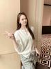 Women's Morandi Round Neck Cashmere Wool & Silk Blend Cardigan - Soft Brushed Knitwear