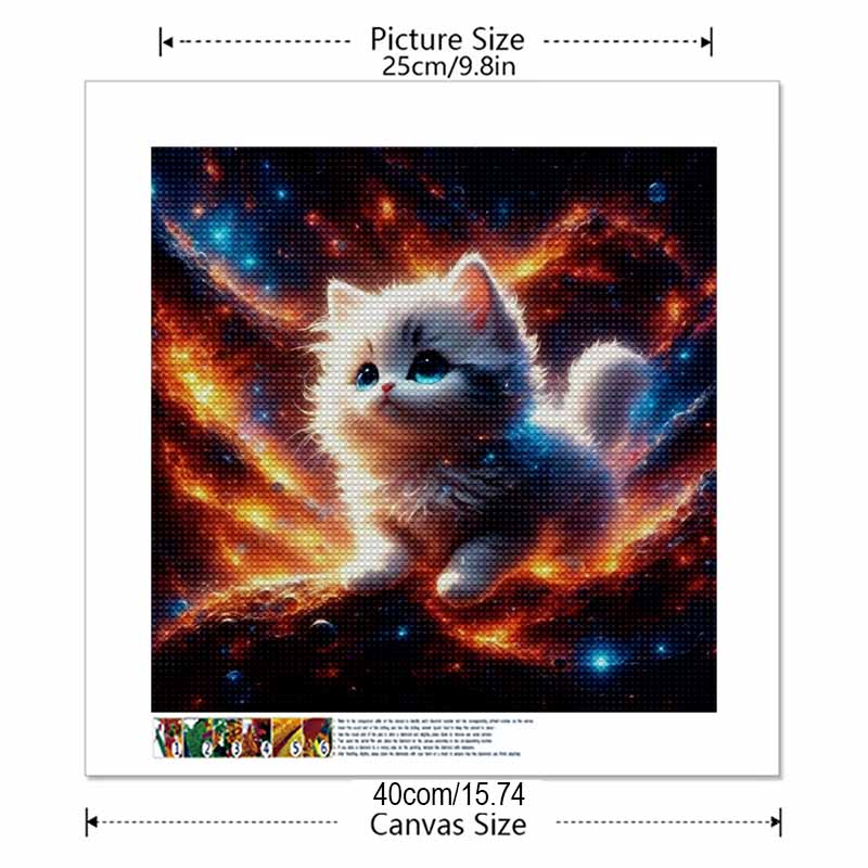 New Arrival 5D DIY Full Circle Diamond Painting "Kitten" Embroidery Cross Stitch Home Decor Gift