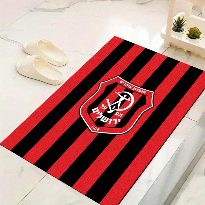 Tappeto Hapoel Jerusalem per Soggiorno Camera da Letto Casa Decorazione Divano, Tappetino Antiscivolo per Giochi Bambini