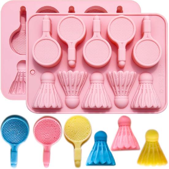 2 Pack Golf Ball Chocolate Molds 32 Cavities Golf Ball Sports Silicone Ice Cube Molds Golf Bags Shirts Golfer Shapes Mould for Chocolate Candy