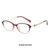 Exquisite Oval Women's Fashionable Mirror Flat Lens Glasses Frame TR90, Fits Prescription, Model G6003