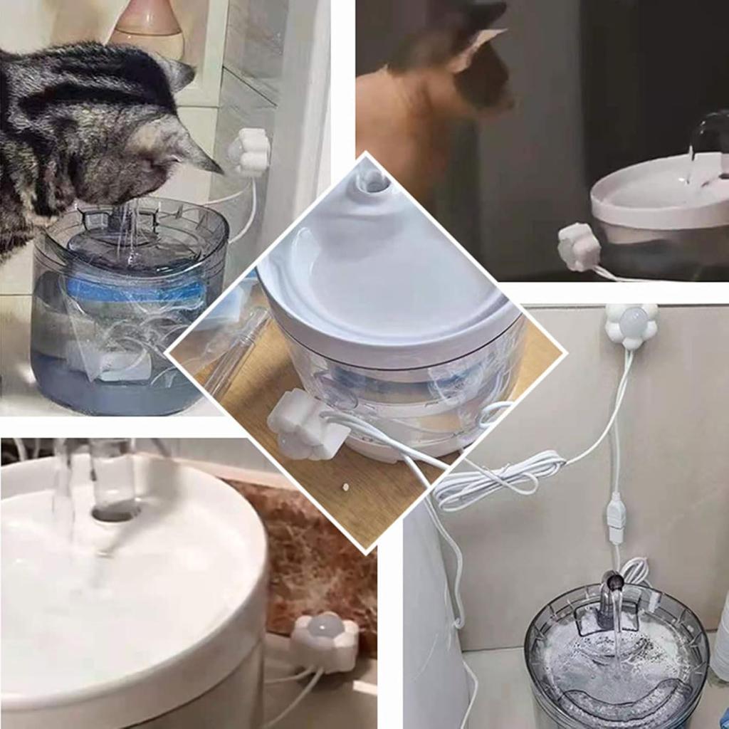 1PC Automatic Pet Water Fountain with Motion Sensor USB Smart Induction Dispenser with Filter for Cats Dogs Drinking Accessory
