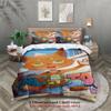 Queen Size Bedding Set Softville Cozy Town Cute Fern the Quilt Fox With Duvet Cover & Pillowcase For Children's Bedroom Decor