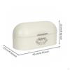 HingedLid Storage Box CreamColored Oval Dustproof Decorative Tin Container