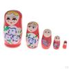 WOODEN RUSSIAN NESTING DOLLS Matryoshka - Wood Color, as described