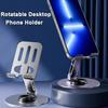 All Metal Aluminium 360 Rotasjons Mobiltelefon Holder Universal Brakett Folding Dobbel Skaft Design Stabil Anti Fall