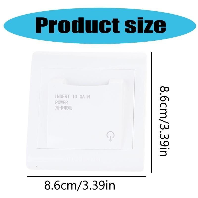 86x86mm Hotel Card Electric Switches Push Button Insert Electrical Power Control Panel with 3 Cards