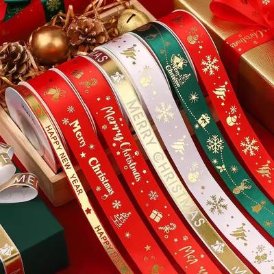 5M Christmas Decoration Ribbon Christmas Tree Ornament for Home Decor Handmade Design Navidad 2026 DIY Gift Box Packin Accessory