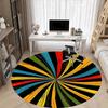 1PC Color Wheel Office Round Area Rug, Mat Suitable For Office, Under Office Chairs Bedroom Living Room Home Decor, Room Deco