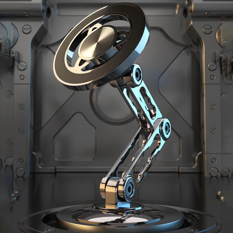 Magnetic Car Phone Holder Mount Foldable Magnetic Phone Mount Alloy Car Phone Mount With Magnetic Suction 360 Rotation Magnetic