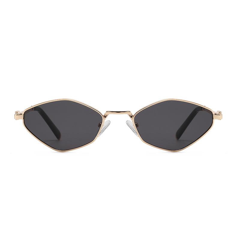 Korean Version Diamond Shape Sunglasses New Vintage Metal Full Frame Sun Glasses Women Men Outdoor Sunscreen Eyeglasses Goggles