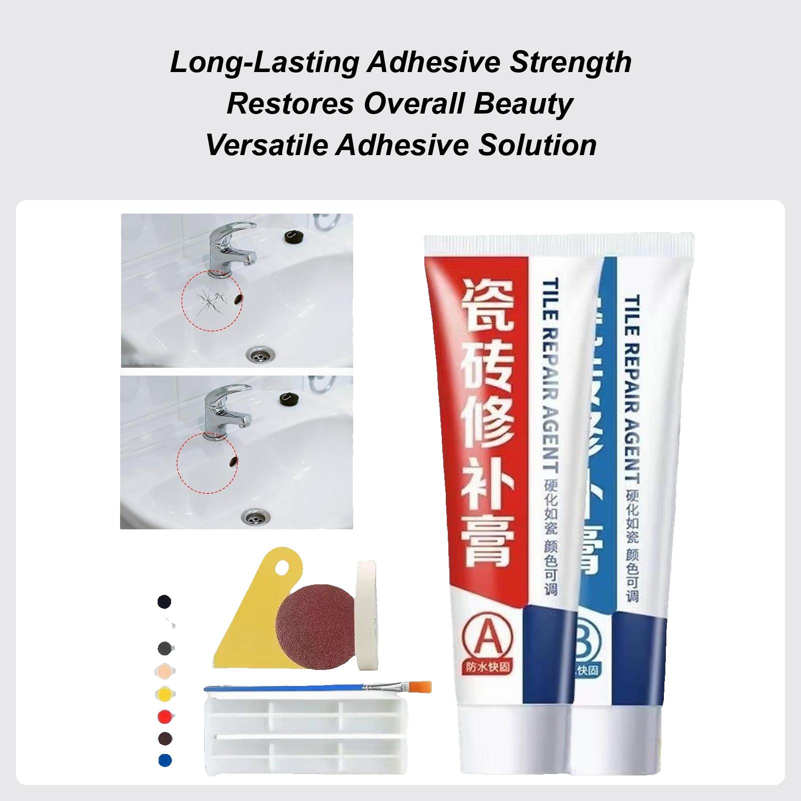 

2pcs 50ml Ceramic Tile Adhesive Floor Tile Adhesive Floor Crack Glue Ceramic Repair Adhesive For Ceiling Tile Ceramic Marble CN