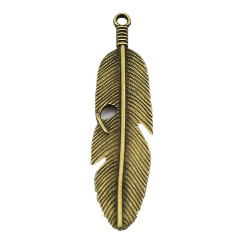 Feather Charms Multi Color Alloy Leaf Pendants For Boho Style DIY Jewelry Accessories