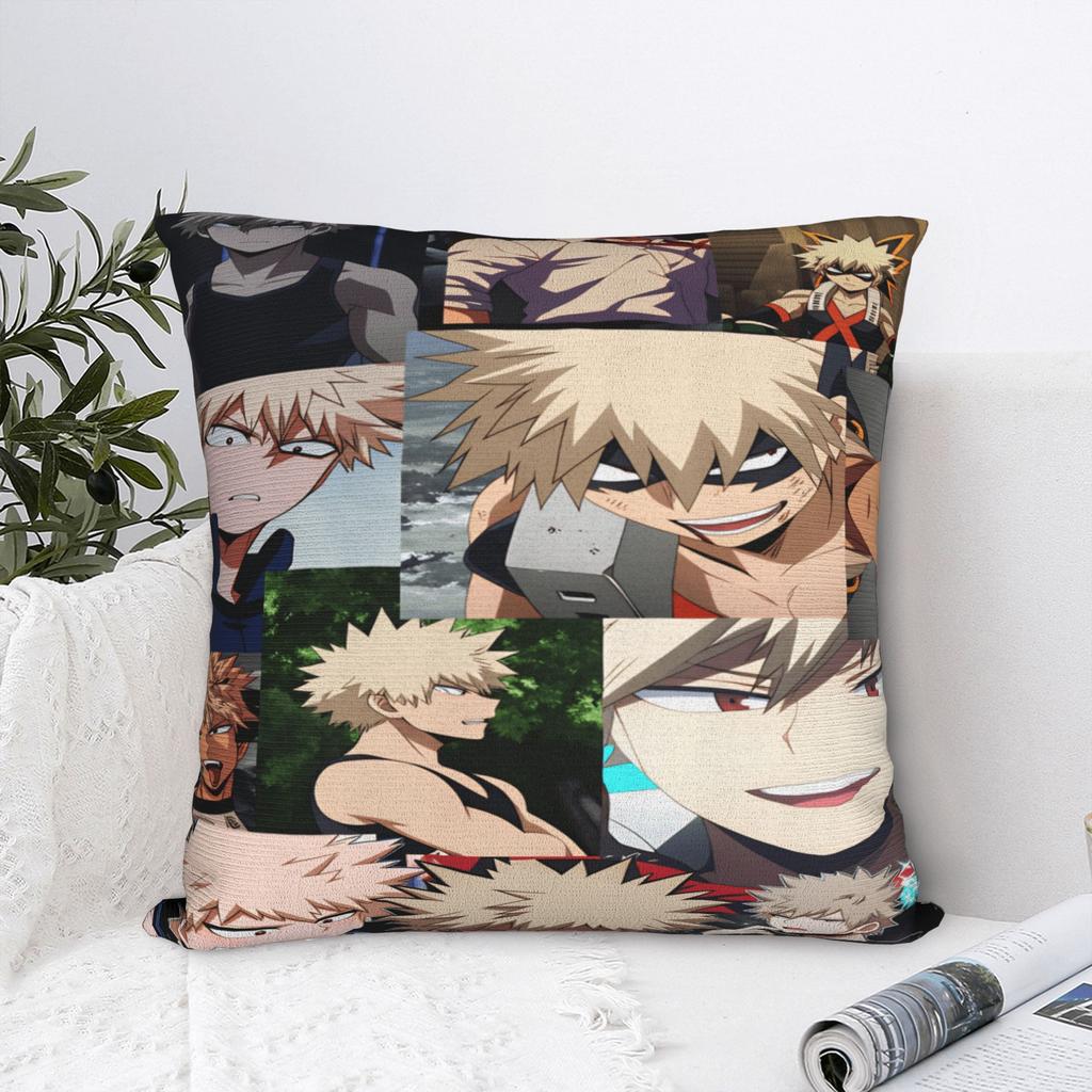 Anime K-Katsuki B-Bakugo Pillow Case Kawaii Pillow Cover Square Pillowcases For Chair Sofa Home Decor