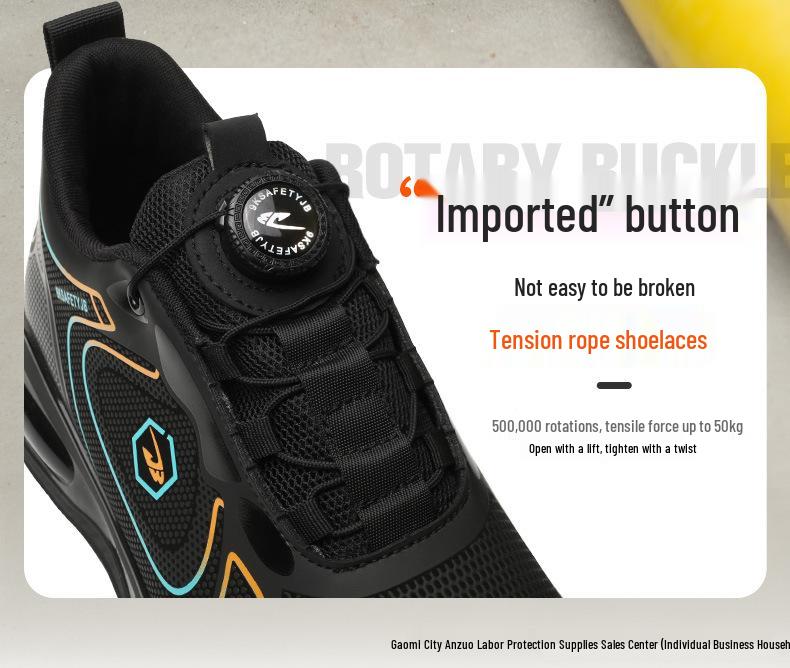 Durable Non-Slip Steel Toe Safety Shoes - Anti-Smash & Puncture Resistant, Comfortable for Long Wear