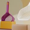 Cat Litter Scoop with Storage Base Long Handle Non-stick Slotted Litter Scooper Portable Poop Sifting