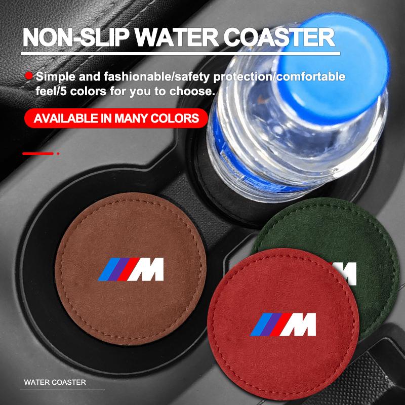M Logo Car Coaster Water Cup Seat Cushion Anti Slip Pad For BMW X6 X1 X2 X3 X4 X5 X7 E46 E39 E90 E36 E60 E34 E30 F30 E71 F10 F10 F11 F30 E34 E92